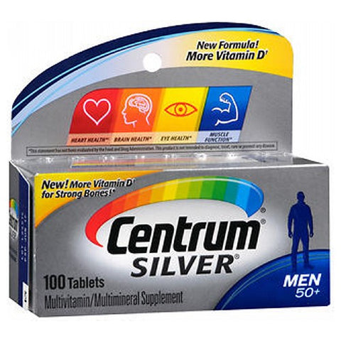 Centrum, Silver Ultra Mens Multivitamin/Multimineral Supplement Tablets, 100 tabs