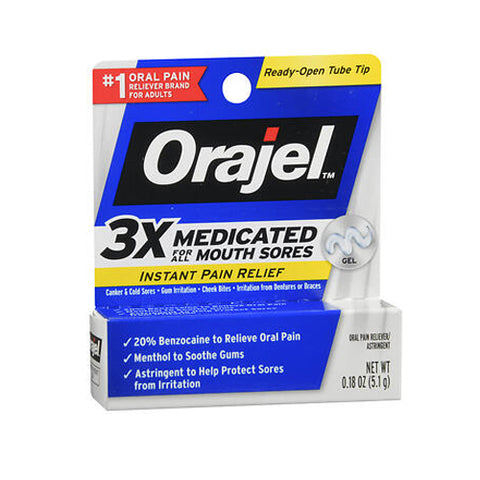 Orajel, Mouth Sore Pain Relief Gel, 0.18 oz
