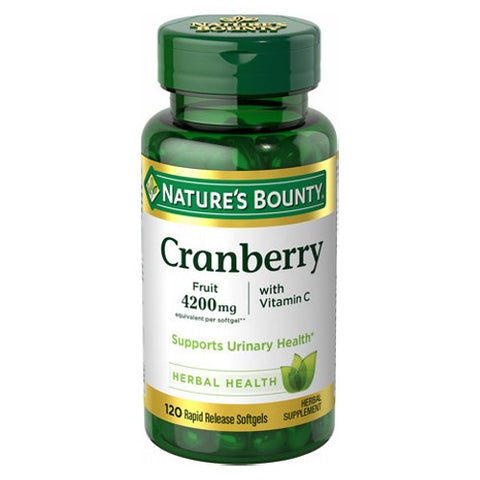 Nature's Bounty, Cranberry Equivalent with Vitamin C Softgels, 120 Softgels