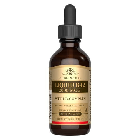 Solgar, Sublingual Liquid B-12 2000 mcg with B-Complex, 2 oz