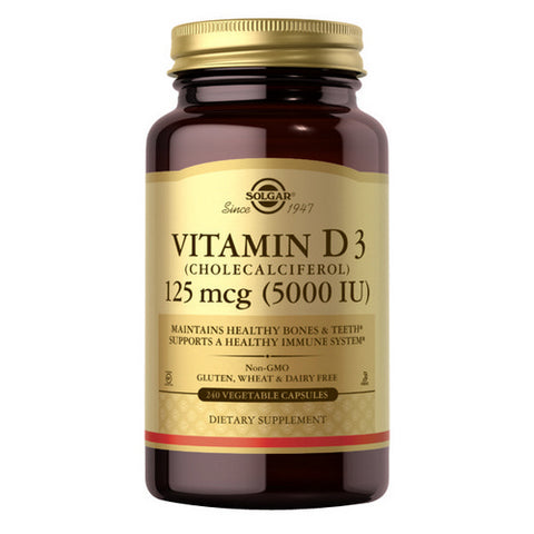 Solgar, Vitamin D3 (Cholecalciferol), 5000 IU, 240 V Caps