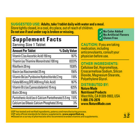 Nature Made, Super B-Complex Dietary Supplement, 140 tabs