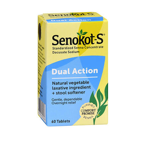 Senokot, Dual Action Natural Vegetable Laxative, 60 tabs
