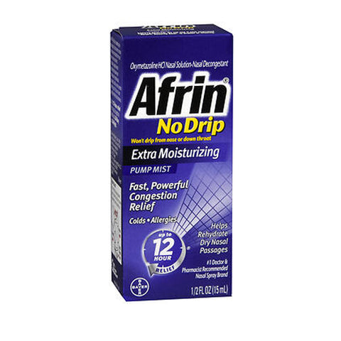 Afrin, No Drip Pump Mist Extra Moisturizing, 0.5 oz