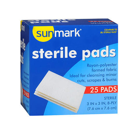 Sunmark, Sterile Pads, 3 Inches 25 each