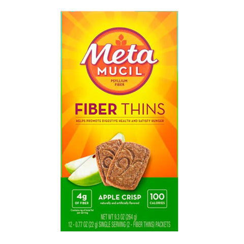 Metamucil, Fiber Wafers Apple Crisp, 12 Count