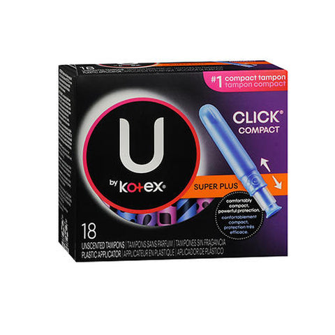 U By Kotex, Click Tampon Super Plus, Unscented Super Plus 18 each