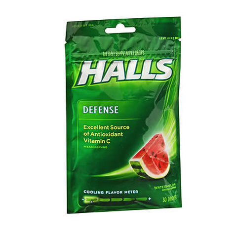 Halls, Defense Vitamin C Drops, Watermelon 30 each