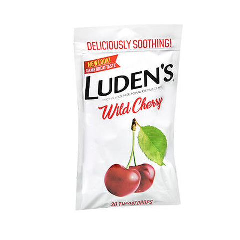 Ludens, Throat Drops Wild Cherry, 30 Count