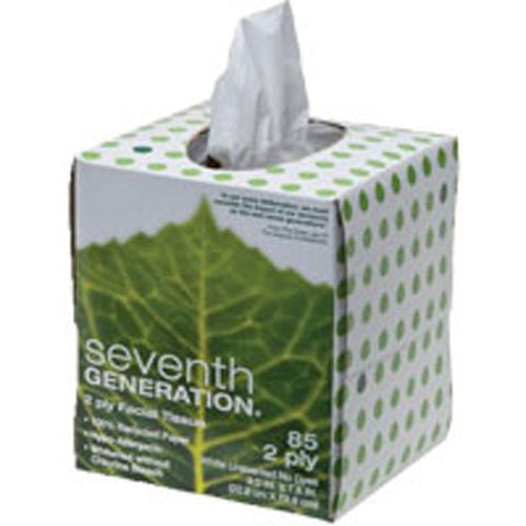 Seventh Generation, Facial Tissues 2-Ply Cube, 85 Count(Case Of 36)