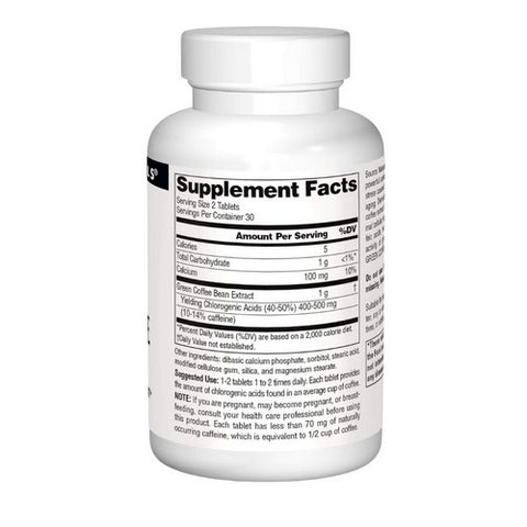 Source Naturals, Green Coffee Extract Energizing, 500 mg, 60 tabs