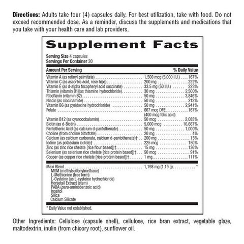 Country Life, Maxi Hair Plus Biotin, 5000 mcg, 120 Veg Caps