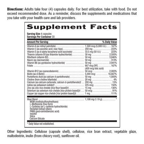 Country Life, Maxi Hair Plus Biotin, 5000 mcg, 120 Veg Caps