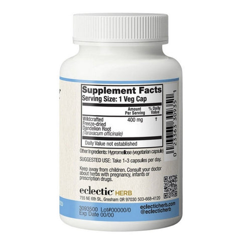 Eclectic Herb, Dandelion Root, 90 Caps