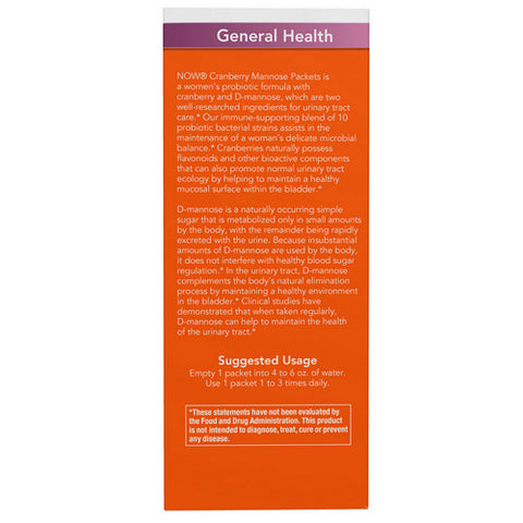 Now Foods, Cranberry Mannose plus Probiotics, 24 each