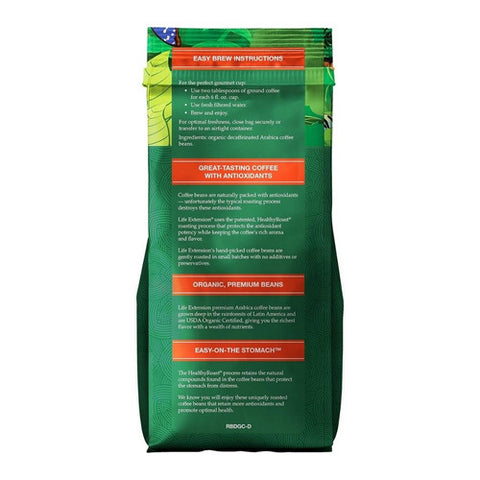 Life Extension, Rainforest Blend Decaf Ground Coffee, 12 oz