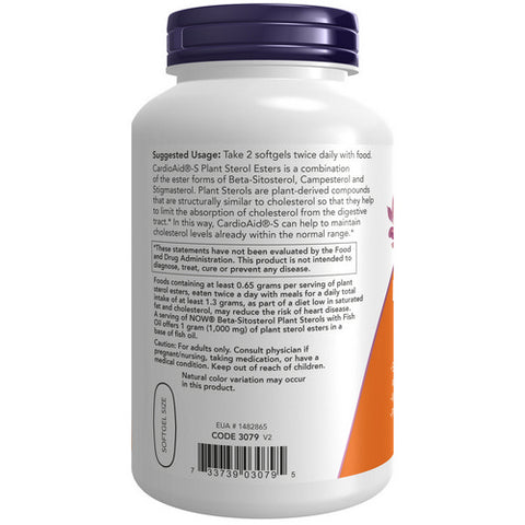 Now Foods, Beta-Sitosterol Plant Sterols, 180 SOFTGELS