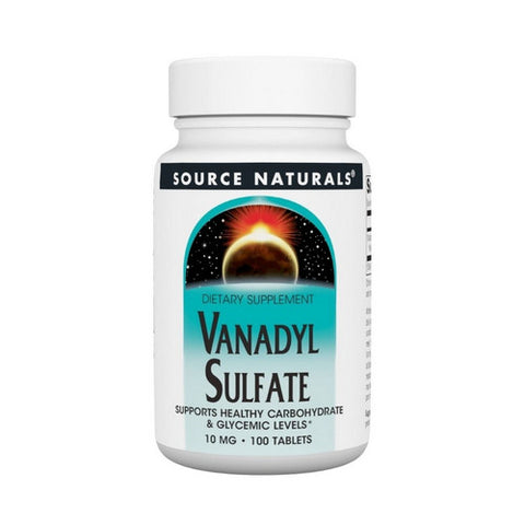 Source Naturals, Vanadyl Sulfate, 10mg, 100 TABS