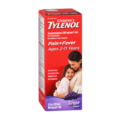 Tylenol, Children's Oral Suspension, Grape Splash Flavor 4 oz