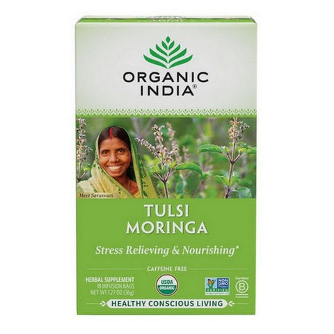 Organic India, Tulsi Tea Moringa, 18 Bags