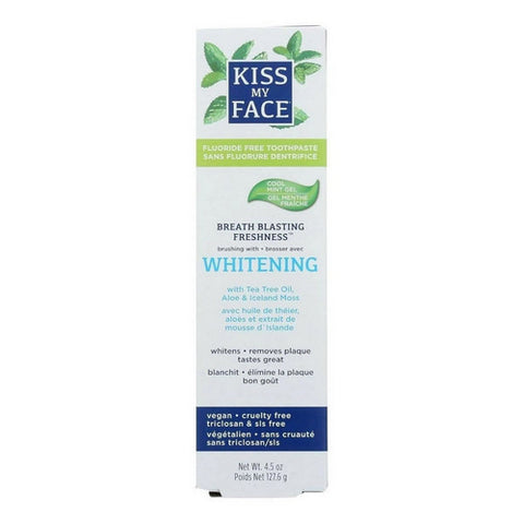 Kiss My Face, Fluoride Free Whitening Gel Toothpaste, 4.5 oz