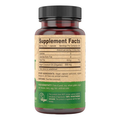 Deva Vegan Vitamins, Virgin Coconut Oil, 90 Vcaps