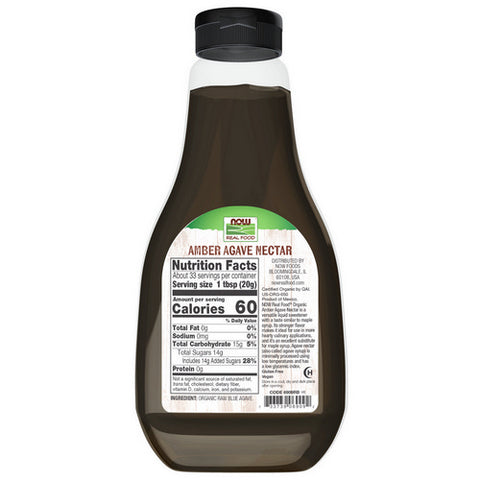 Now Foods, Agave Nectar (Amber) Organic, 23.28 Oz