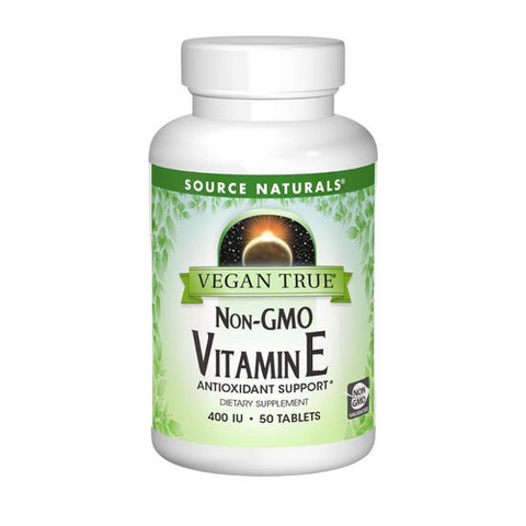 Source Naturals, Vegan True Vitamin E D-Alpha Tocopheryl Succinate, 400 IU, 50 Tabs