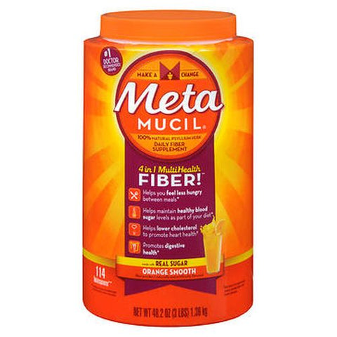 Procter & Gamble, Metamucil MultiHealth Fiber Powder Orange, Smooth Orange 48.2 oz