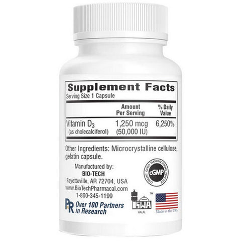 Bio-TechPharmacal, Vitamin D-350, 100 Capsules