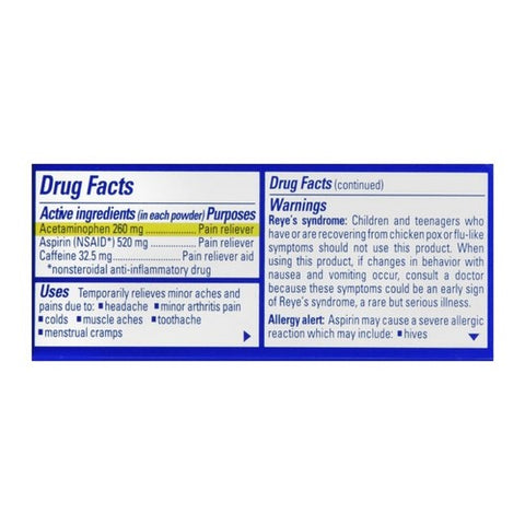 Med Tech Products, Extra Strength Pain Reliever Headache Powder Packs, 24 Each