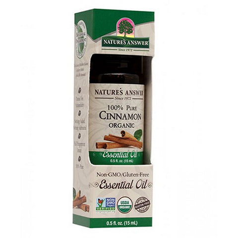 Nature's Answer, Essential Oil, Organic Cinnamon 0.5 Oz