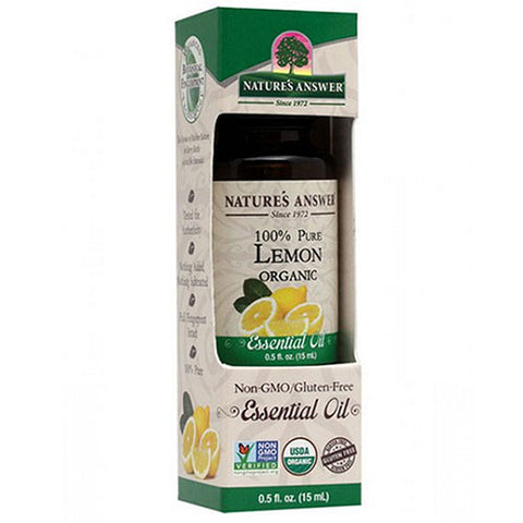 Nature's Answer, Essential Oil, Organic Lemon 0.5 Oz