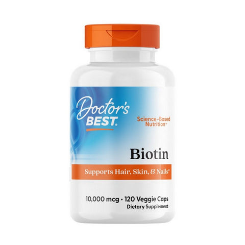 Doctors Best, Biotin, 10,000 mcg, 120 Veggie Caps