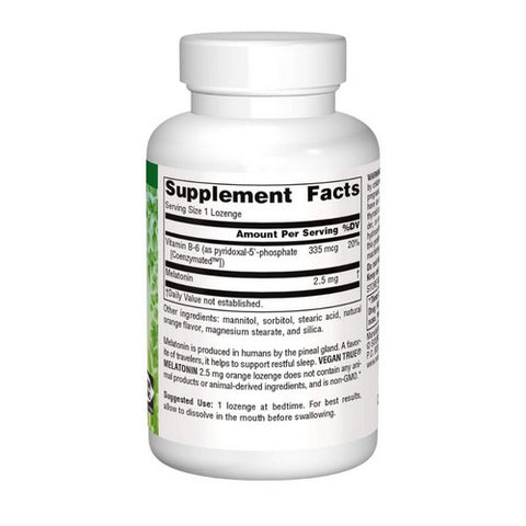 Source Naturals, Vegan True Melatonin, 2.5 mg, Orange 60 Tabs