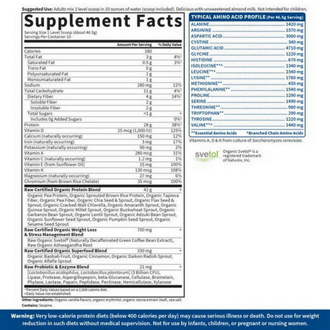 Garden of Life, Raw Organic Fit Vanilla, Vanilla 15 oz