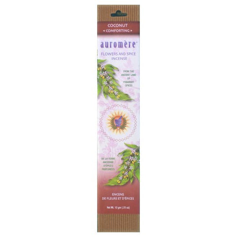 Auromere, Flower & Spice Incense, Coconut 1 Count