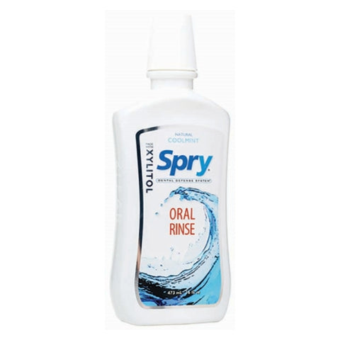 Xlear Inc, Spry Dental Defense Oral Rinse with Xylitol Cool Mint, Coolmint 16 fl oz