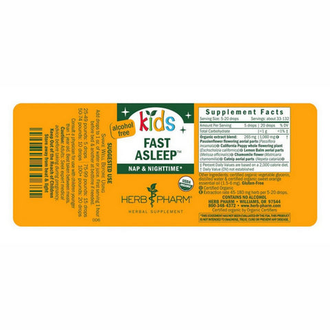 Herb Pharm, Kids Fast Asleep, 4 fl oz