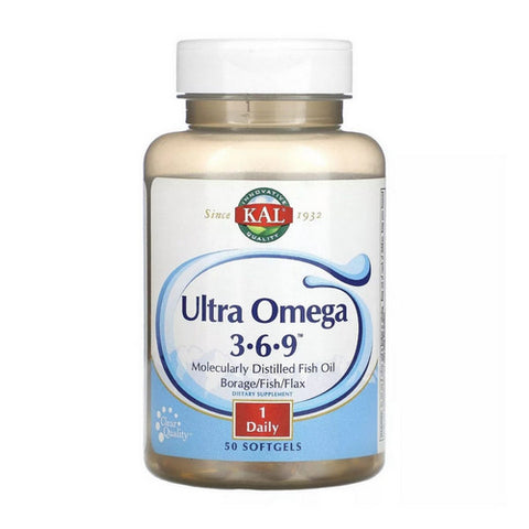 Kal, Ultra Omega 3-6-9, 50 Softgels