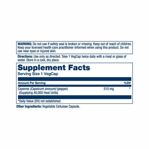 Solaray, Cayenne, 515 mg, 100 Caps