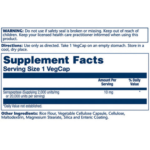 Solaray, Serrapeptase, 10 mg, 90 Caps