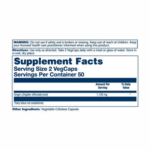 Solaray, True Herbs Ginger Root, 550 Mg, 100 Veg Caps