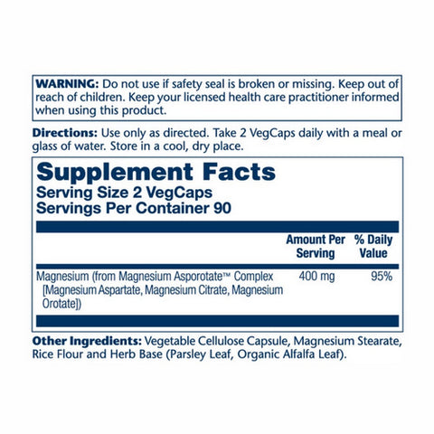 Solaray, Magnesium Asporotate, 180 Caps