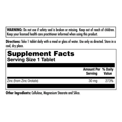 Kal, Zinc 30 Orotate, 90 Tabs