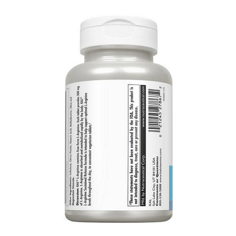 Kal, L-Arginine SR, 1,000 mg, 120 Tabs