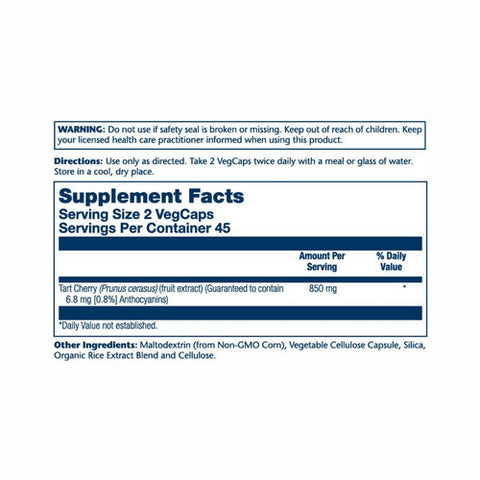 Solaray, Tart Cherry, 425 mg, 90 Caps