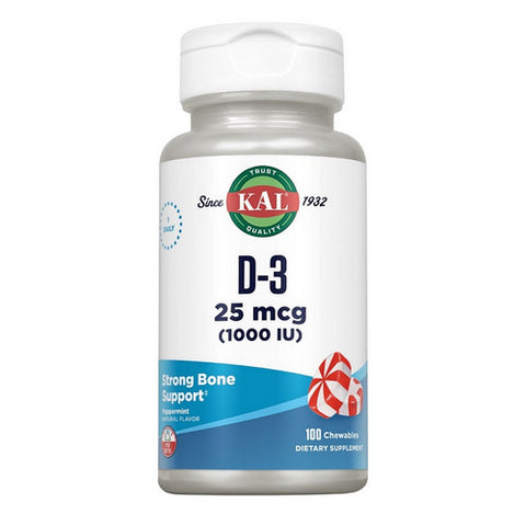 Kal, D-3 Chewable, 1,000 IU, 100 Chews