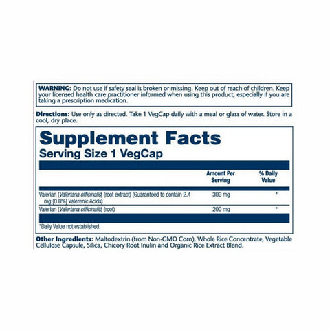 Solaray, Valerian Root Extract, 30 Caps