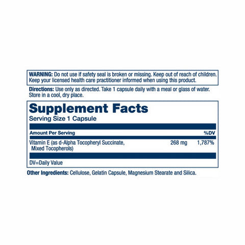 Solaray, Dry From Vitamin E, 400 IU, 100 Caps